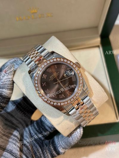 High Quality Replica Rolex Datejust 2-Tone 316 stainless steel strap Different Colors Face Dial Different Designs Ceramic Bezel Couple's Watch